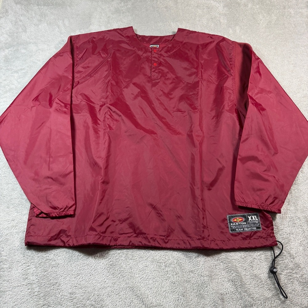 Easton Windbreaker Jacket Mens 2XL‎ Red Team Collection Lightweight Baseball